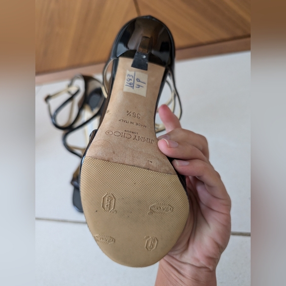 Jimmy Choo Black Patent Leather Lang 100 High-Heel - Picture 7 of 11